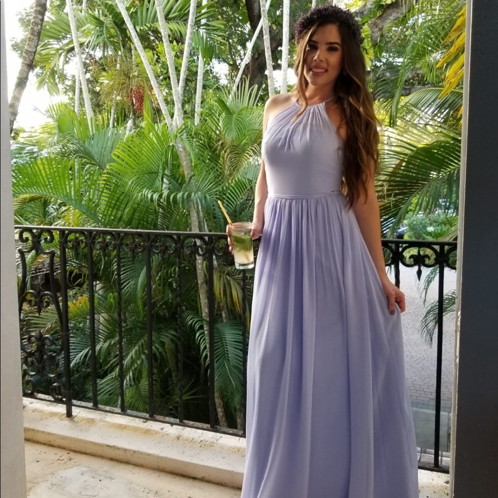 Azazie Kailyn lavender bridesmaid dress